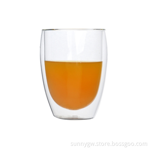 200ml heat resistant double wall glass tumbler